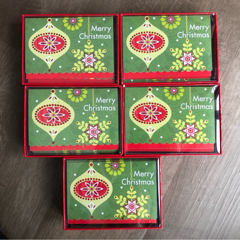 Papyrus Green and Red Merry Christmas Card